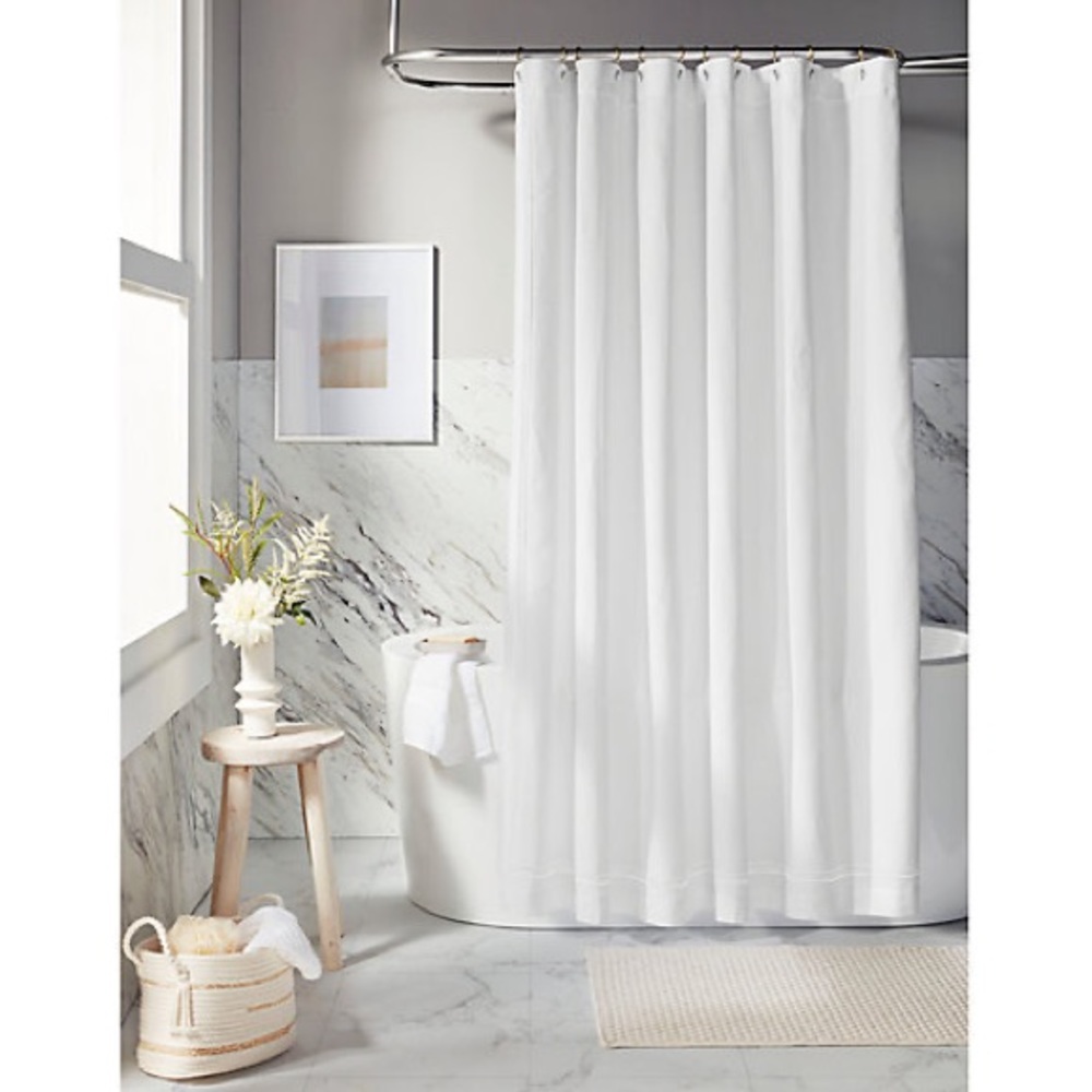 Everhome Shower Curtain in Bright White 72”x86” NWT